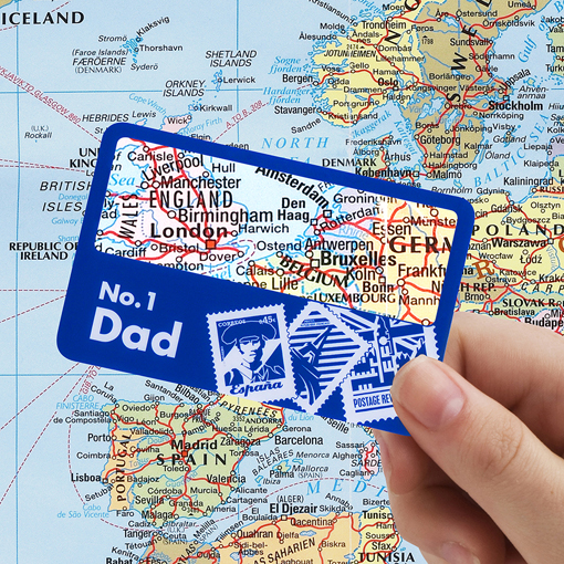 Readylens Credit Card Magnifier - 'No. 1 Dad'