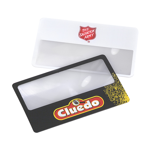 Window Lens Card Magnifier printed with logo